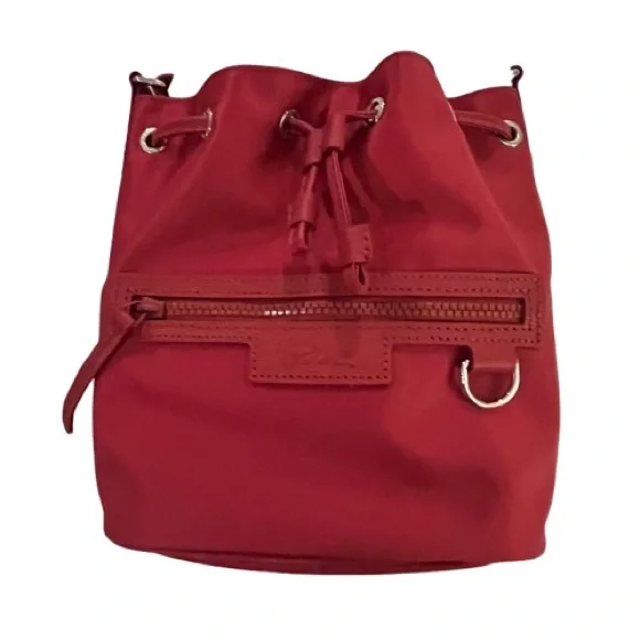 🆕-Longchamp Neoprene Bucket Bag- Red.